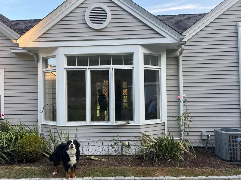 Wood casement windows deteriorating in WIlton, CT